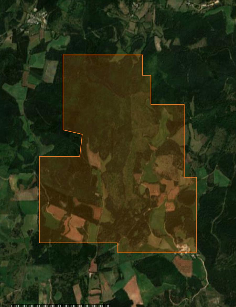 Contour de la zone brûlée de Massegros Causses Gorges, tracé sur l'imagerie satellite