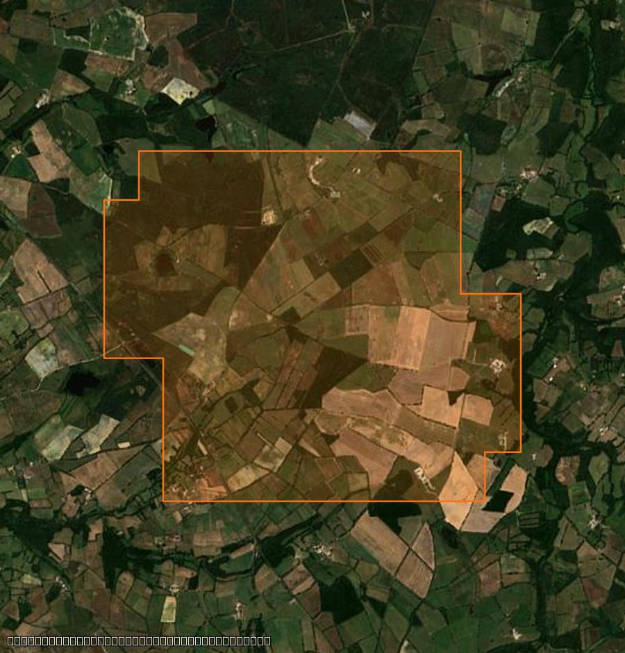 Contour de la zone brûlée de la thus-Saint-Rémy, tracé sur l'imagerie satellite