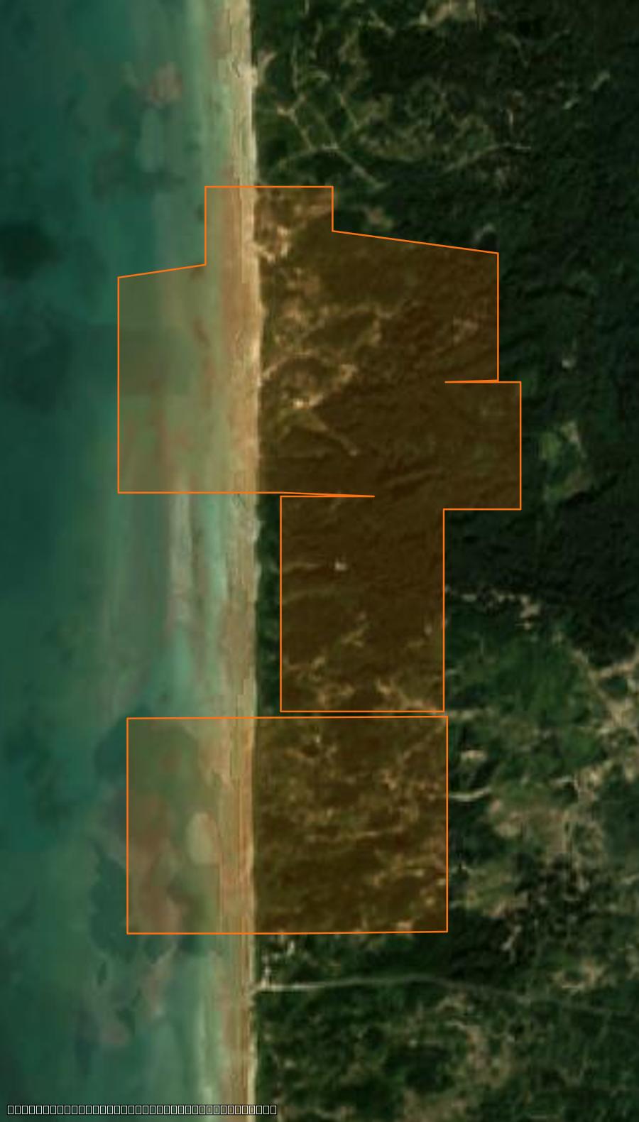 Outline of the burned area near Neufchâtel-Hardelot, drawn over satellite imagery